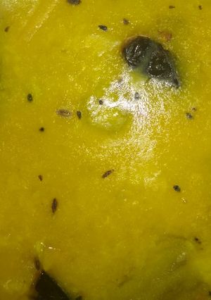 A picture of Pumpkin ridged gourd moong daal.