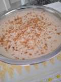 Canjica cremosa com paçoca