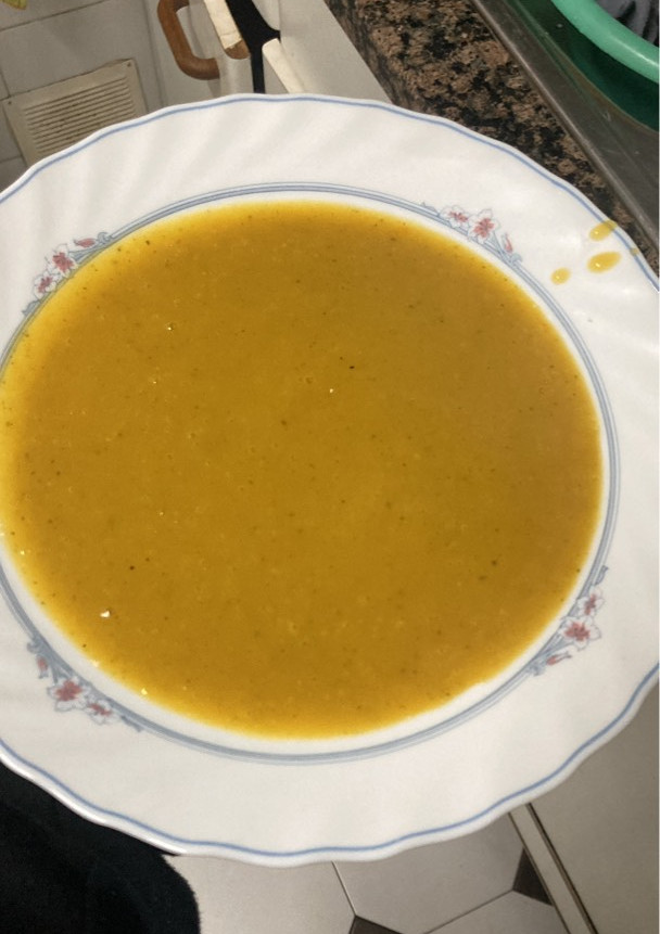 Una foto de Puré de calabacín