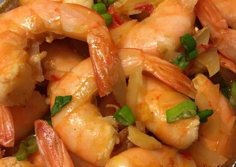 Cara mudah mengolah Udang Goreng Saos Padang Anti Gagal