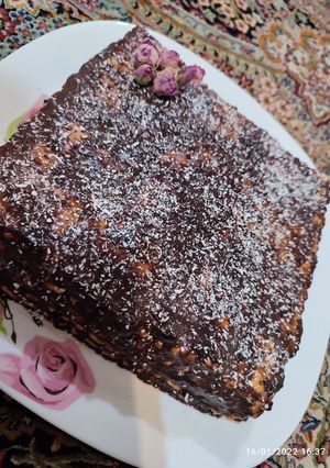 عکسی از دستور دسر یخچالی بیسکوییت 🧇🥞