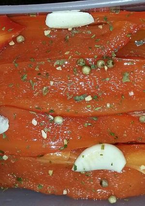Una foto de Pimientos o morrones cocidos para conservar