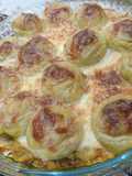 صينية دجاج مع كرات البطاطا