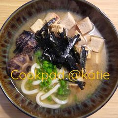 A picture of Miso Udon Noodle Soup.