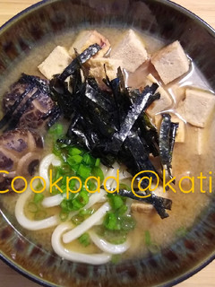 A picture of Miso Udon Noodle Soup.