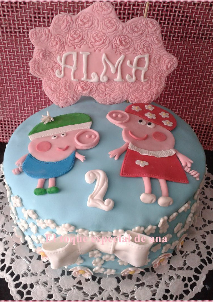 Una foto de Tarta Alma de la peppa pig 