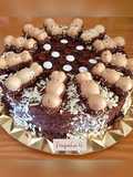 Tarta Tragabolas (con bizcocho de vainilla y ganache de chocolate)