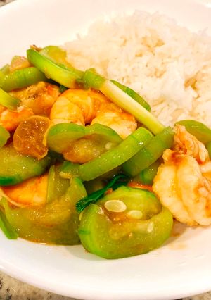Hình của món Mướp Hương Xào Tôm.