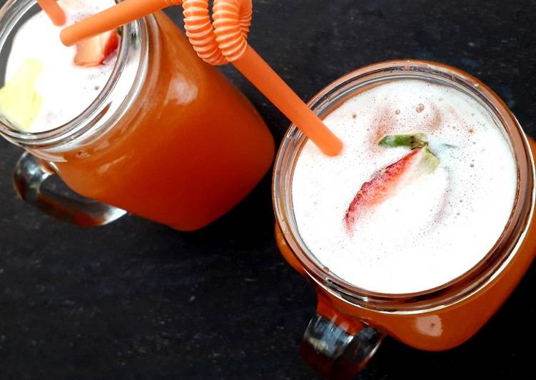 Recipe: Perfect Strawberry and Pineapple Drink