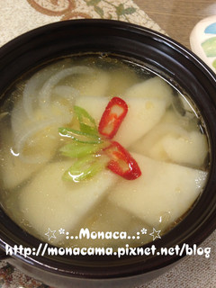 韓式馬鈴薯湯감잣국 的食譜成品照片