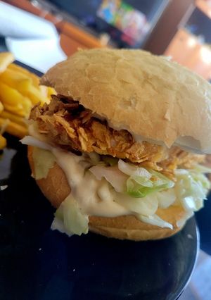 O poză a rețetei McChicken acasă.