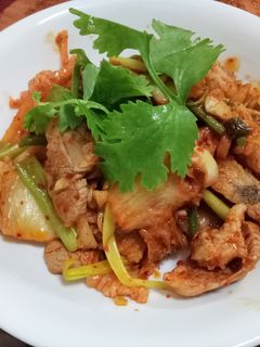 韓式泡菜炒肉片 的食譜成品照片