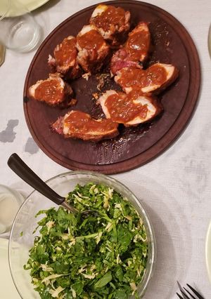 Una foto de Carre de cerdo con salsa barbacoa
