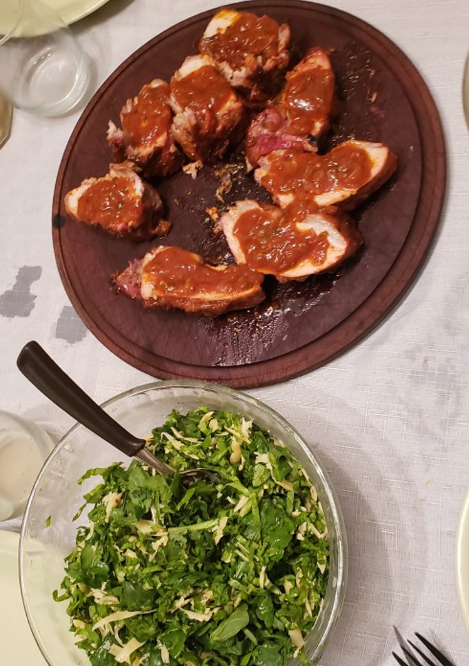 Una foto de Carre de cerdo con salsa barbacoa