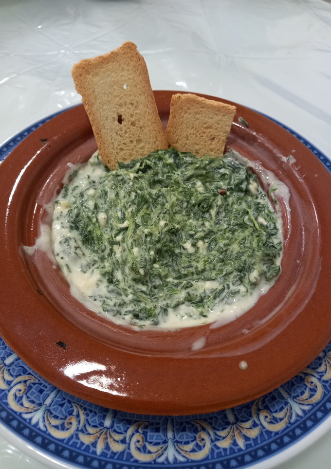 Una foto de Espinacas a la crema