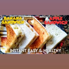 A picture of BANANA SANDWICH & APPLE SANDWICH.