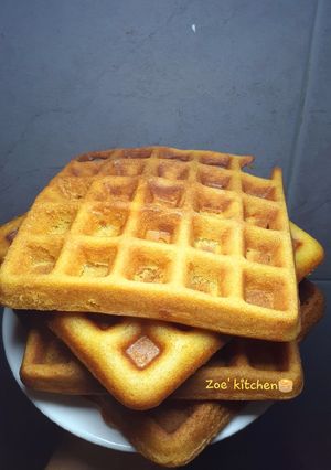 Hình của món Waffle cho bữa sáng.
