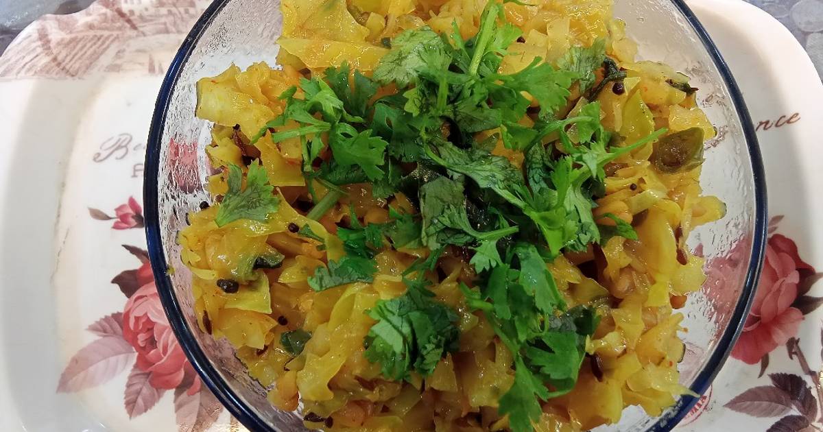 Easy Patta Gobhi ki Sabji Recipe by Harshu Mirajkar Cookpad