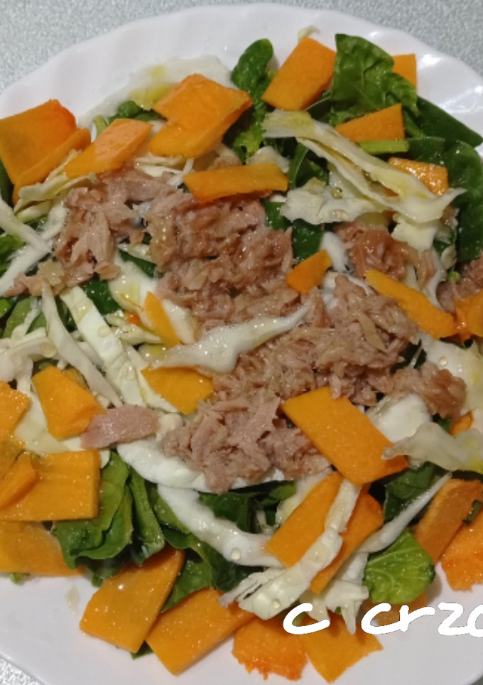 Una foto de Ensalada con calabaza