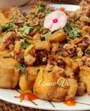 Đậu hũ sốt thịt xay tóp mỡ