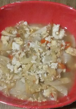 Foto resep Cah sawi telur pedas