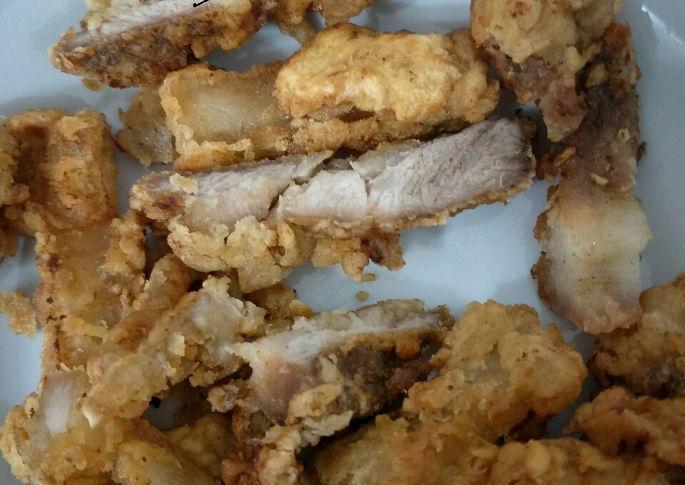 Samcan (Daging Bak) Goreng tepung