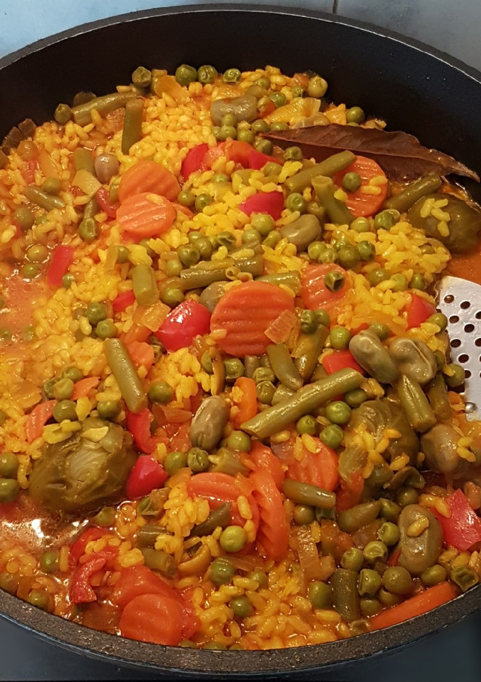 Una foto de Arroz de verduras