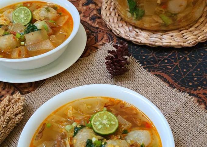 Standar Resep bikin Cilok Ayam Kentang Kuah Seblak dijamin nikmat