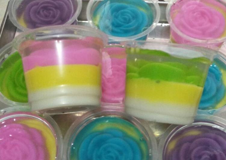 Resep Puding mawar cup alla Pare com.. ##🍭🍭 Anti Gagal