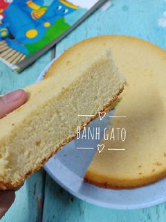 Hình của món Bánh gato cơ bản (không lò nướng, không bột nở).