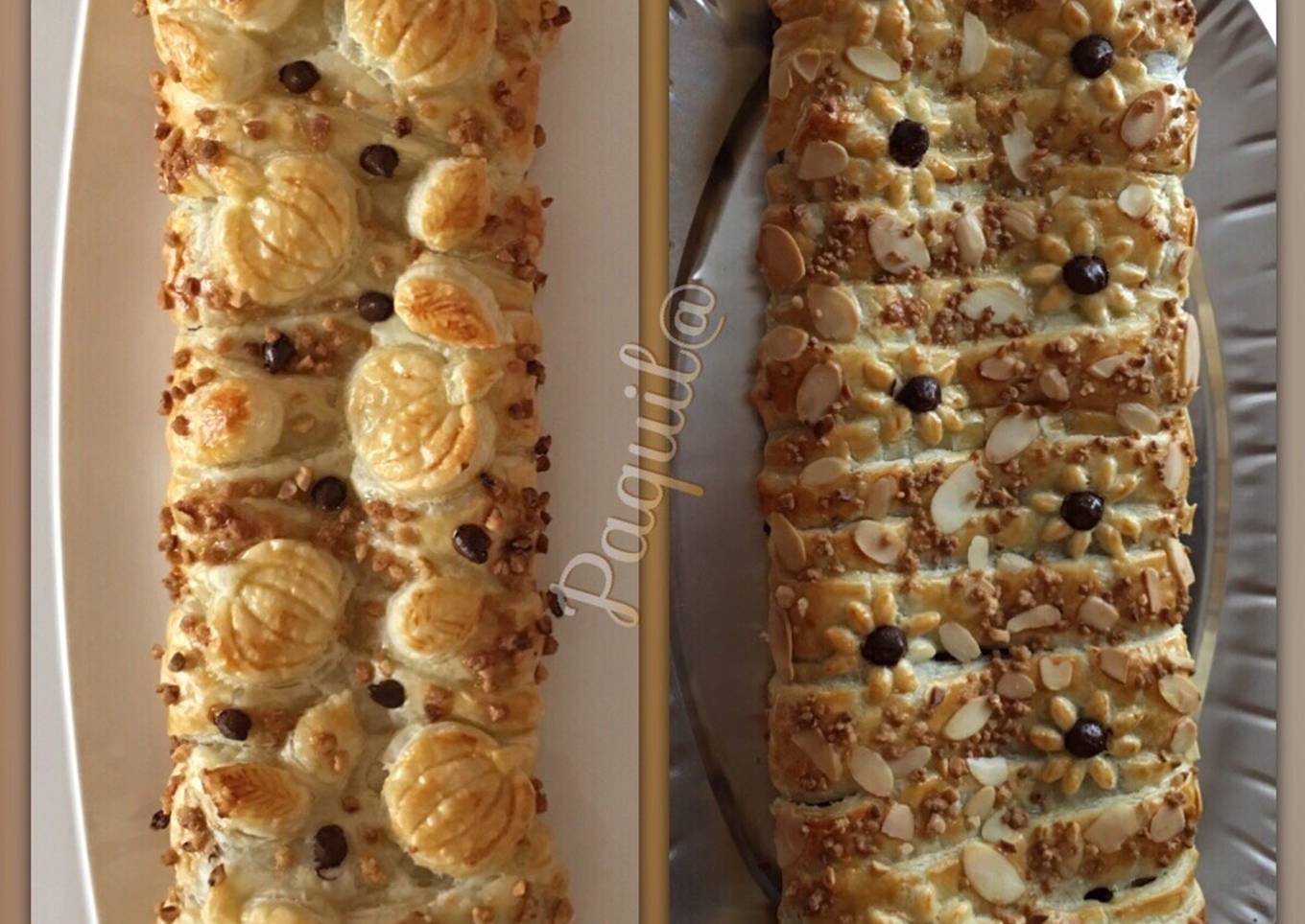 Duo de trenzas: Trenza de mermelada de calabaza 🎃 con chocolate y trenza de chocolate negro 😋