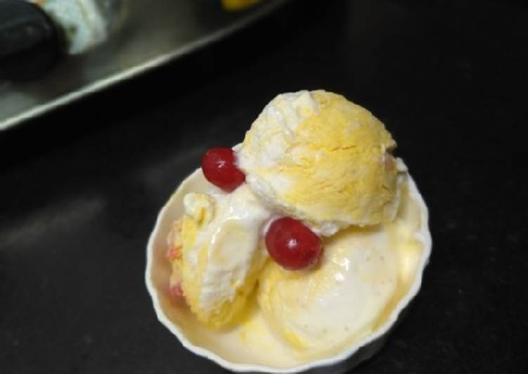 Recipe of Speedy Vanilla Mango ice cream