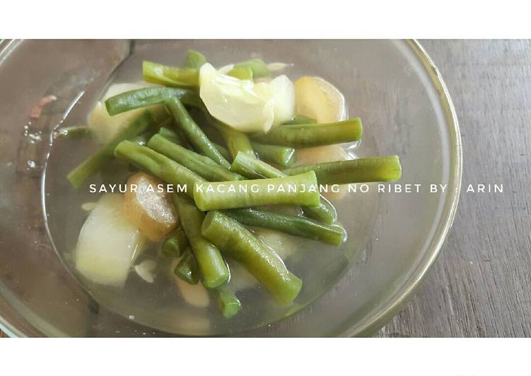Sayur asem kacang panjang no ribet