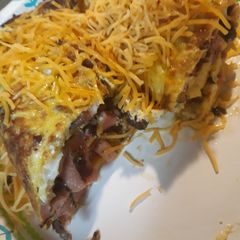 A picture of Mushroom and Bologna Omelet.