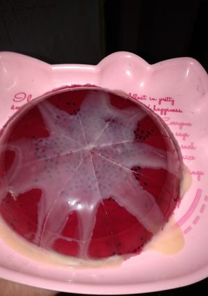 Foto resep Puding buah naga
