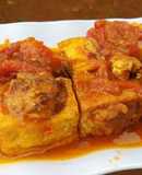 Đậu hũ nhồi thịt sốt cà chua