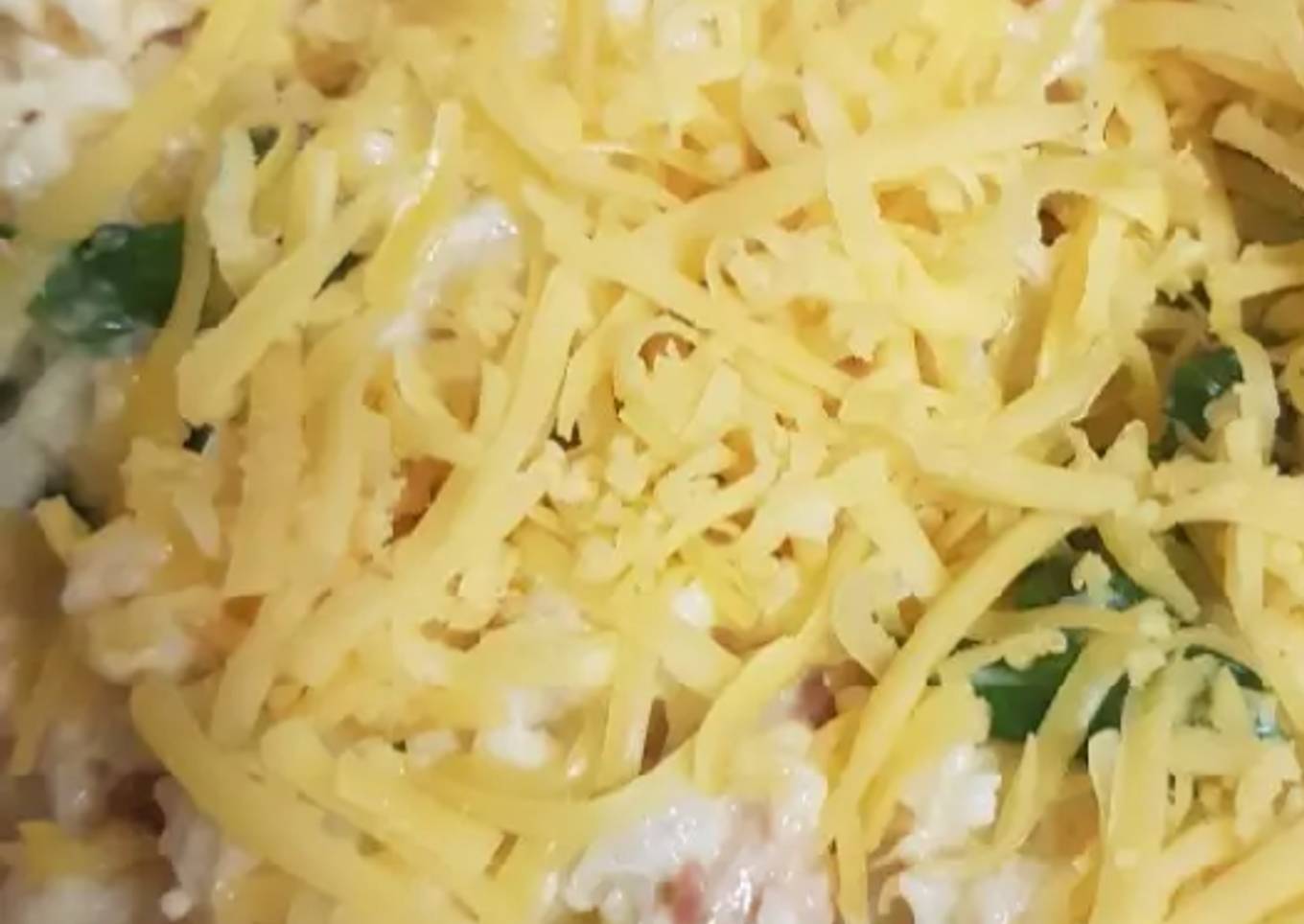 Cauliflower Cheese Bake with Bacon bits, ðŸ˜€