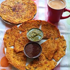 A picture of Potato Chilla- Quick and Healthy Ready in 10 minutes.