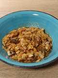 Repollo con pollo y champiñones