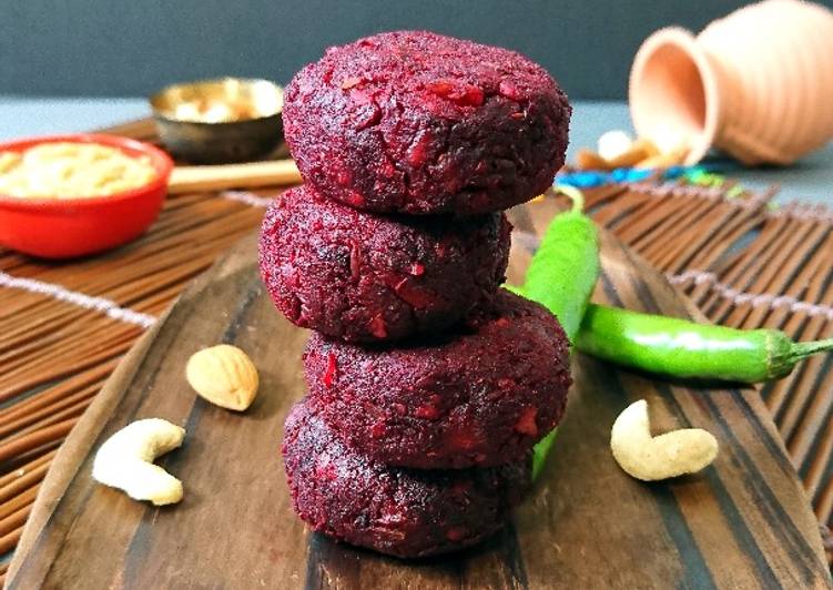 Easy Meal Ideas of Baked Nutty Beetroot Tikkis