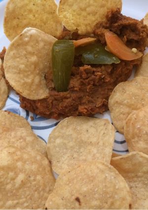 A picture of Refried Beans with Chorizo.