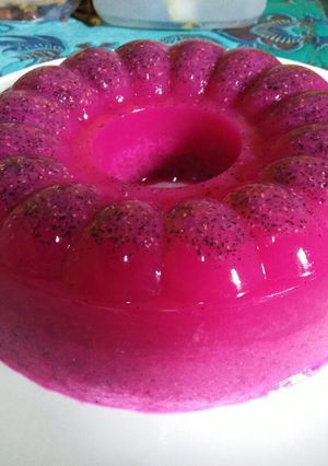 Foto resep Puding buah naga