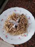 Tallarines con sardinillas