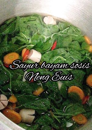 Foto resep Sayur Bayam Sosis