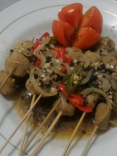 Foto resep Bakso Goreng Tusuk Siram Lada Hitam