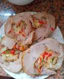 BONDIOLA RELLENA CON, PANCETA QUESO, Morrón, ACEITUNAS