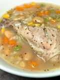 Chicken Risotto Slow Cooked with Beans and Vegetables