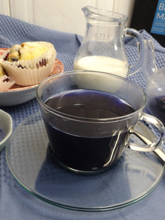 Una foto de Té de Butterfly pea, flor de guisante de mariposa