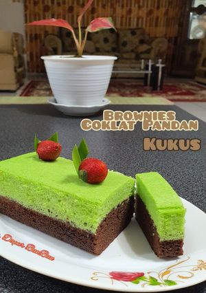 Foto resep Brownies Coklat Pandan Kukus