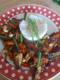 Veggie stirfry with oystermushrooms